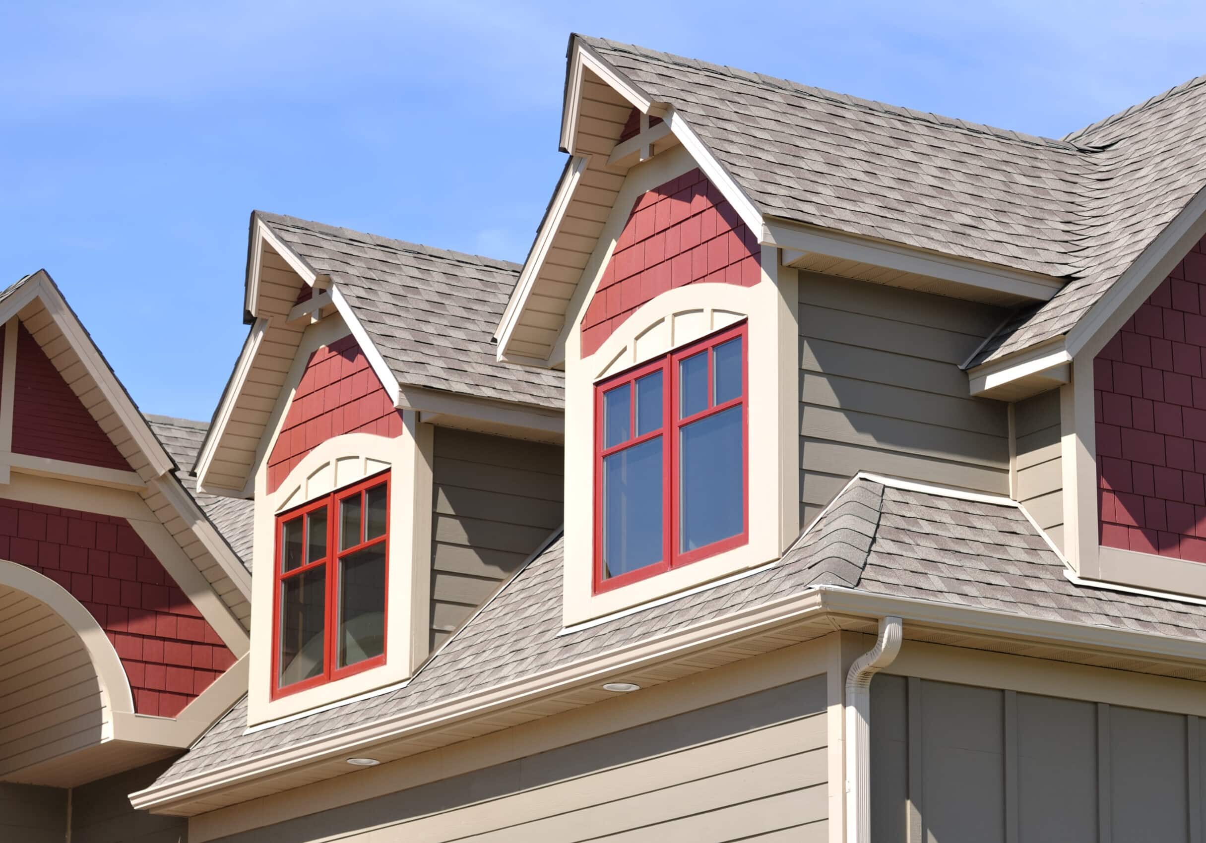Gable Dormers and Roof of Residential House
